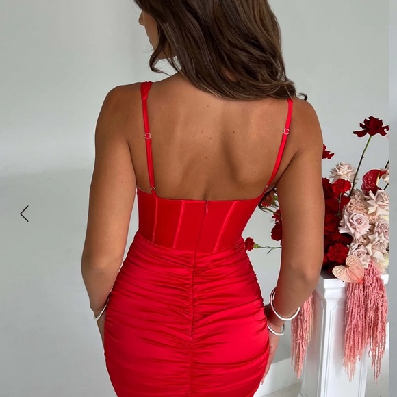 Red Izabella Babyboo corset mini dress - Picture 3 of 6